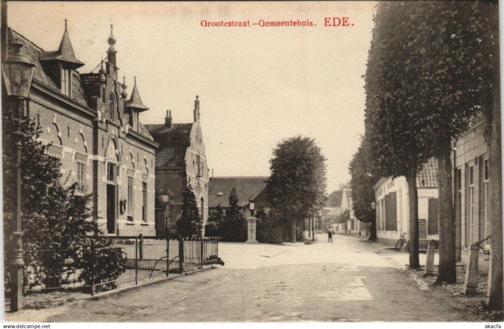 CPA EDE Grootestraat-Gemeentehuis NETHERLANDS (713557)