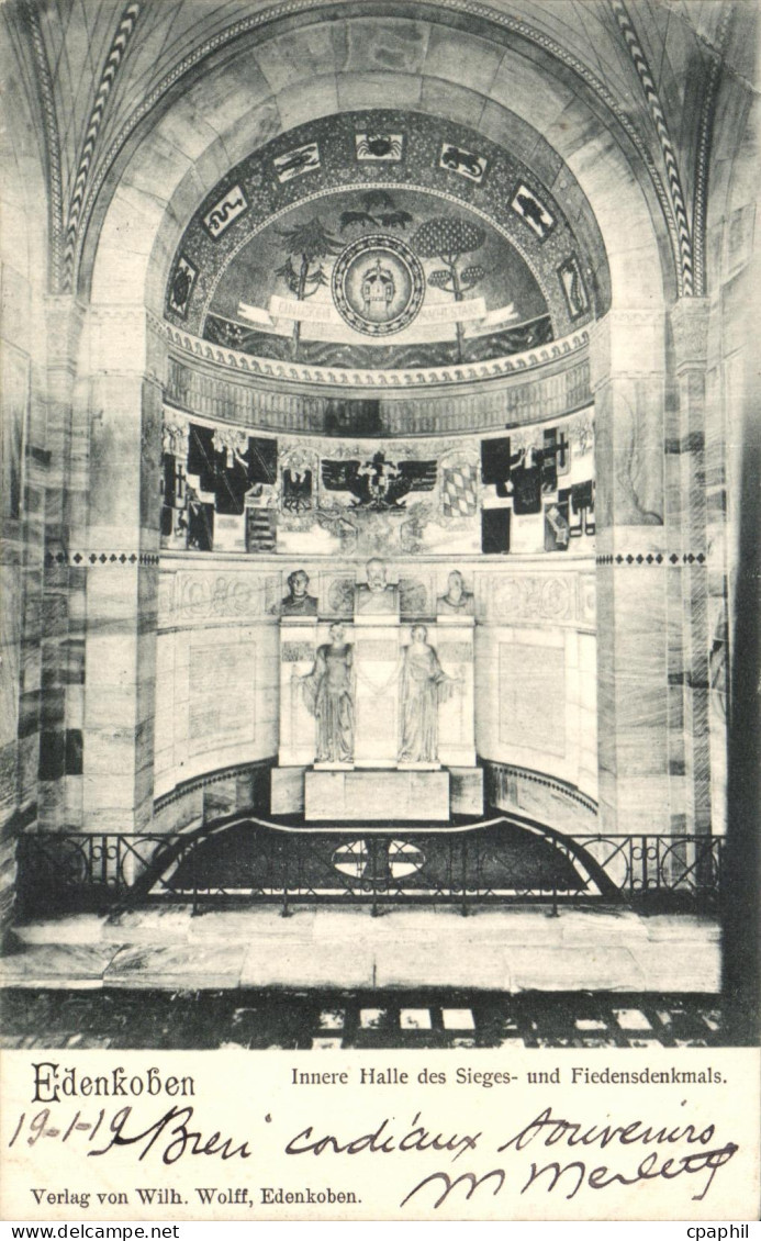 CPA Edenkoben Innere Halle des Sieges und Fiedensdenkmals