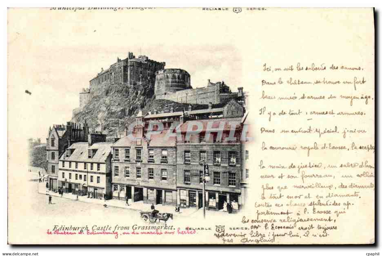 CPA Edinburgh Castle From Grassmarket