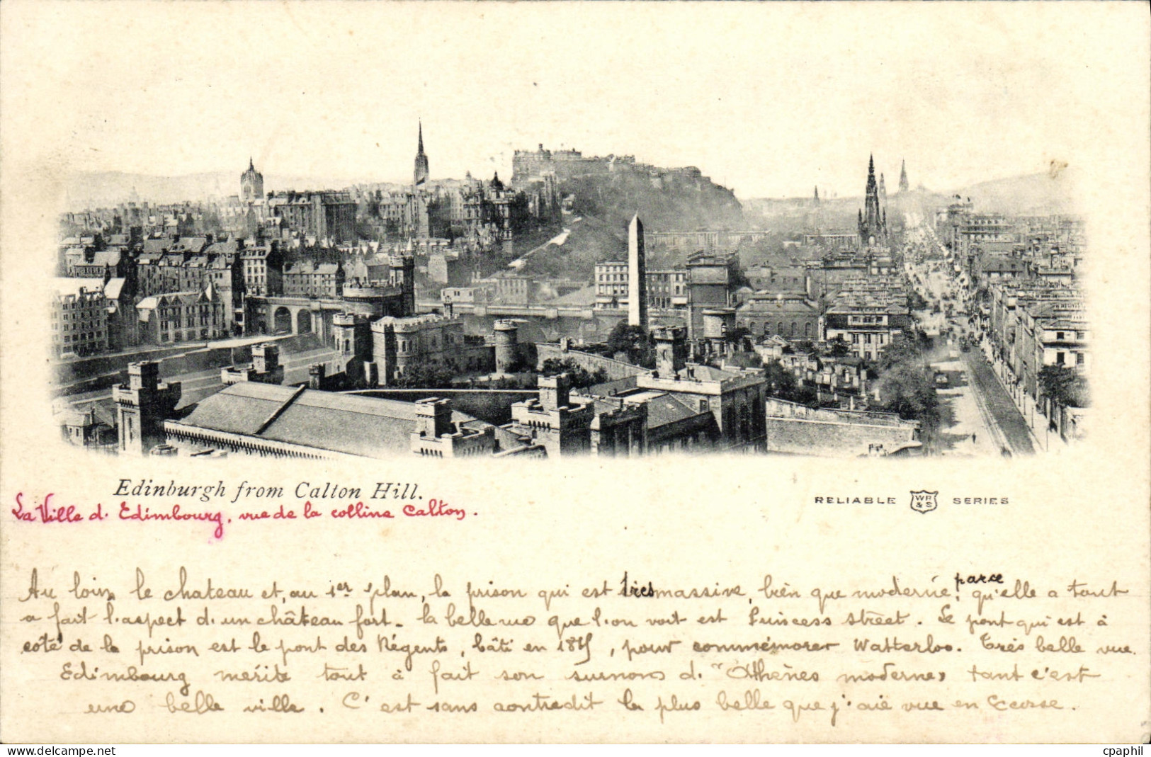 CPA Edinburgh Scott Edinburgh From Calton Hill