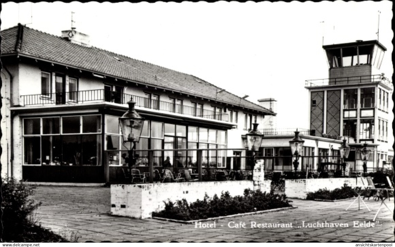 CPA Eelde Drenthe Niederlande, Hotel-Cafe-Restaurant Luchthaven Eelde
