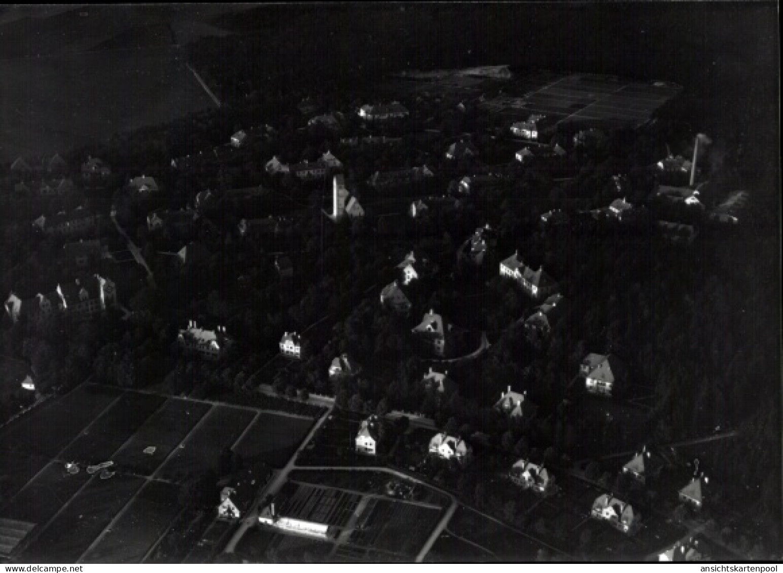 CPA Eglfing Haar bei München Bayern, Nachtansicht von Haar und Eglfing im Jahr 1938