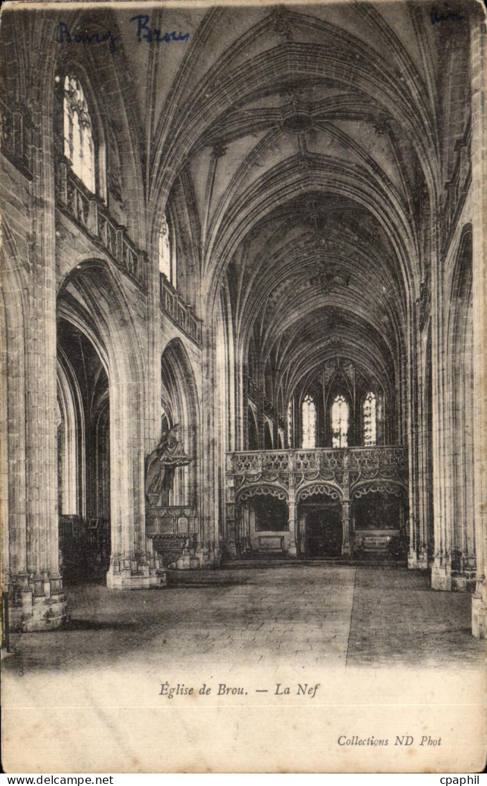 CPA Eglise de Brou Figure La Nef