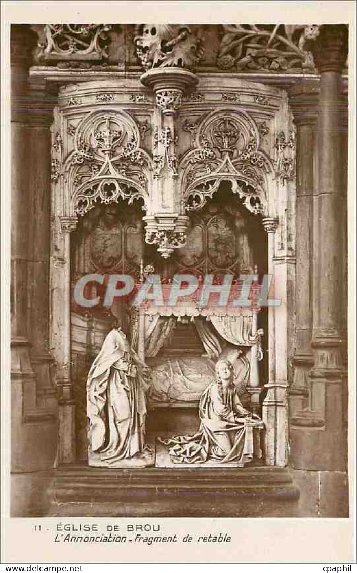 CPA Eglise de Brou l'Annonciation Fragment de retable