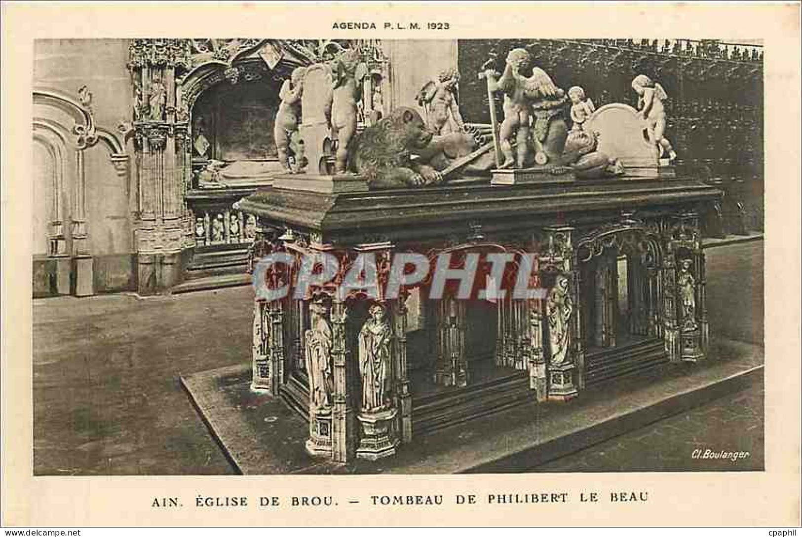 CPA EGLISE DE BROU-TOMBEAUA DE PHLIBERT LE BEAU