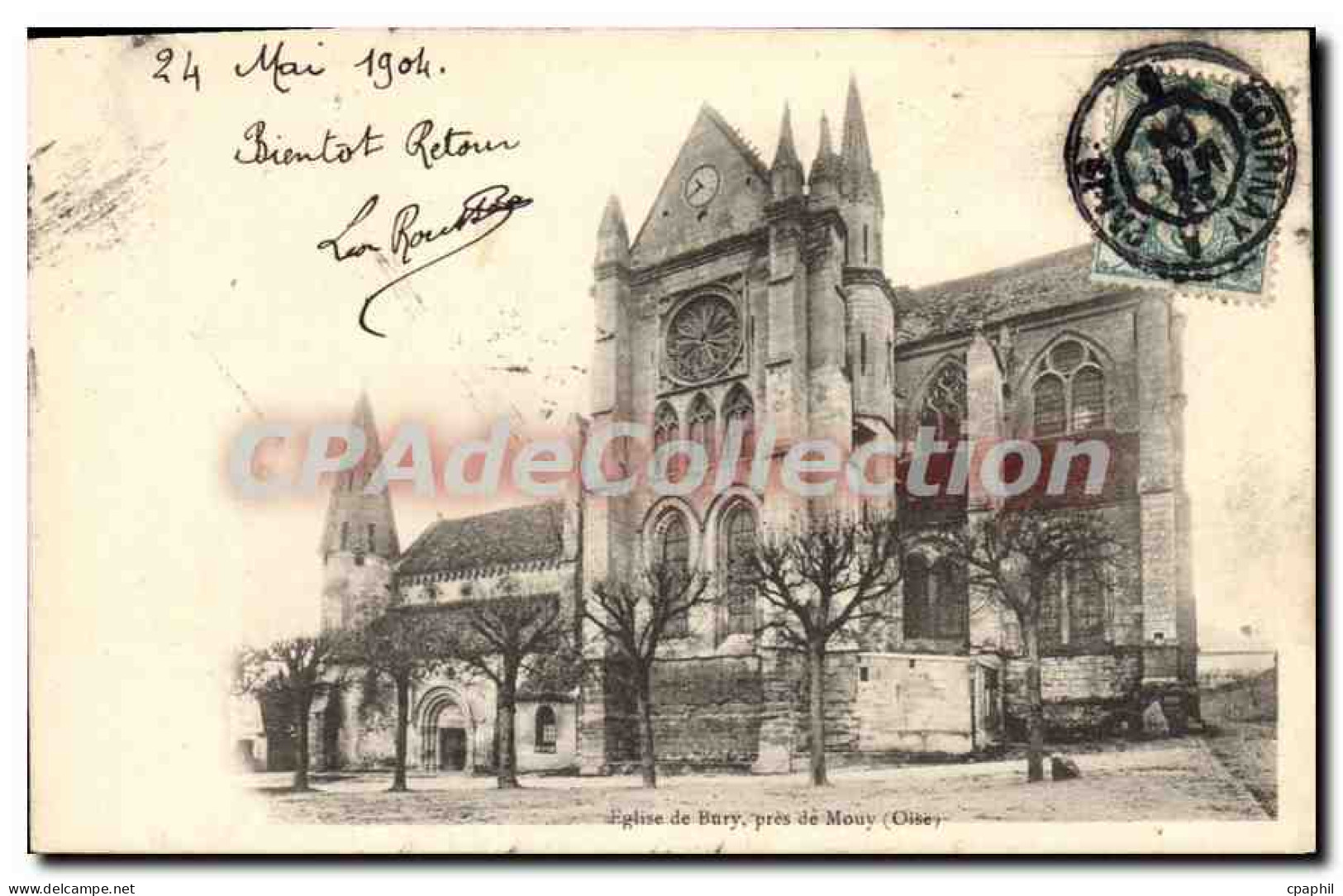 CPA Eglise de Bury pres de Mouy Oise