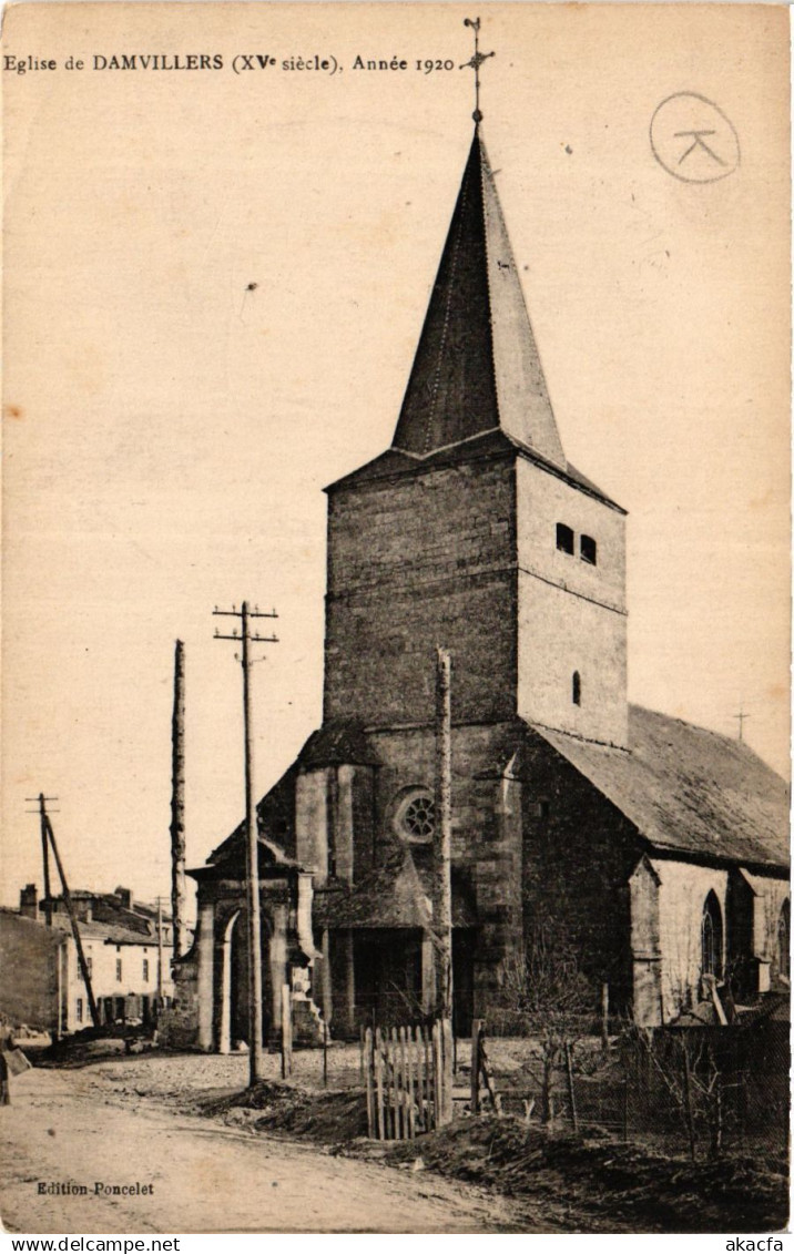 CPA Église de DAMVILLERS Année 1920 (391598)