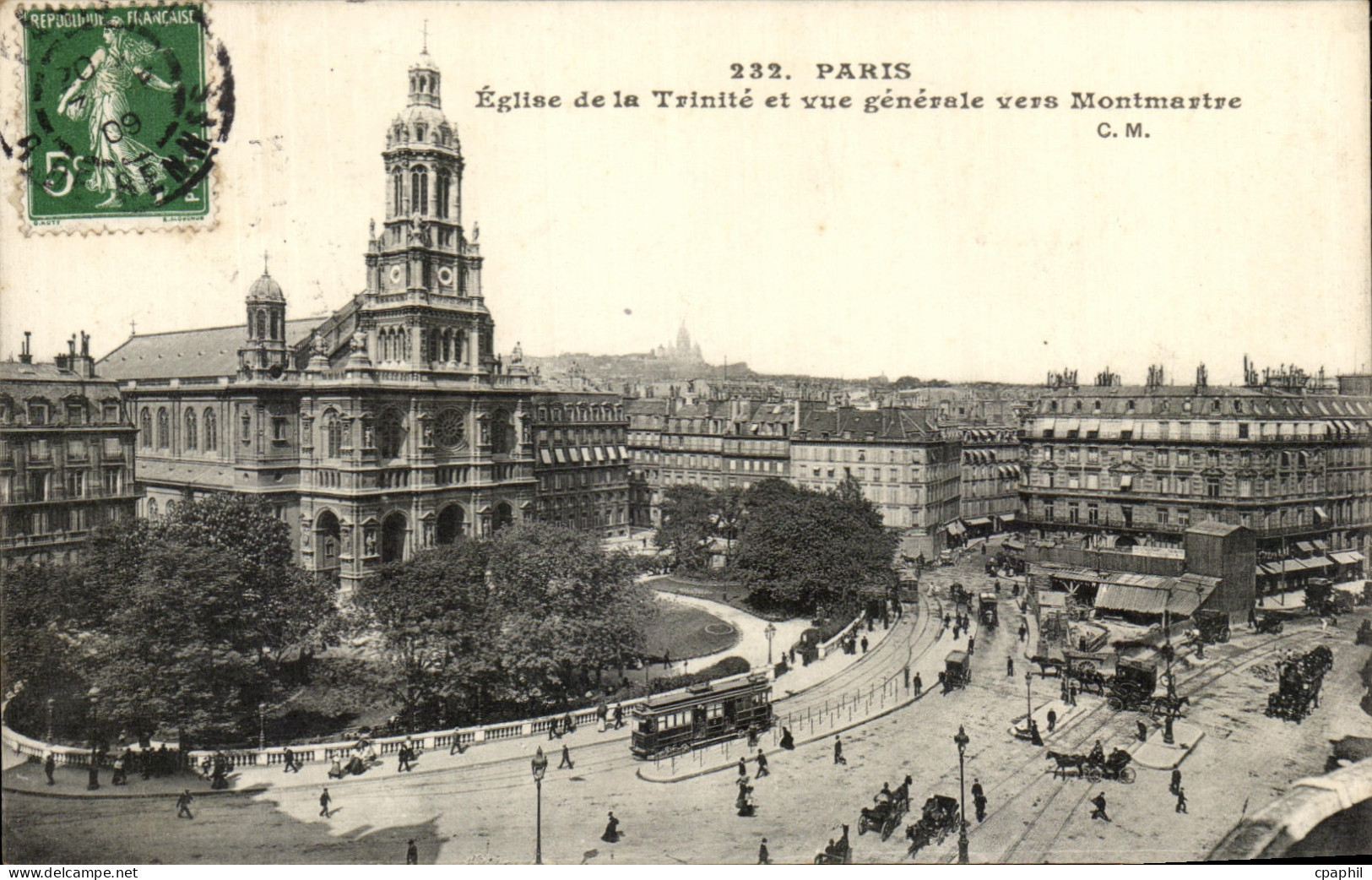CPA Eglise de la Trinite et Vue generale