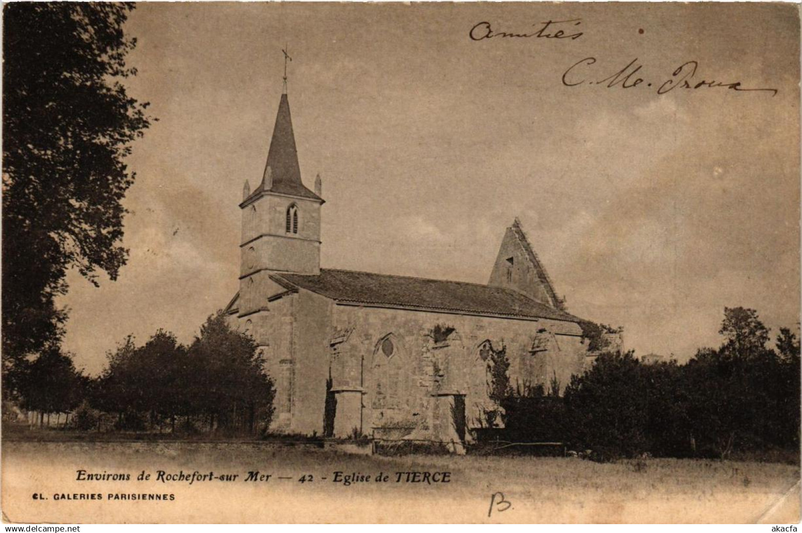 CPA église de Tierce (667312)