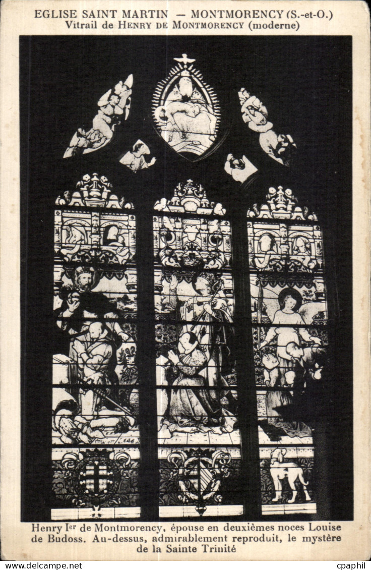 CPA Eglise saint Martin Montmorency (S et O) Vitrail de Henry De Montmorency (moderne)