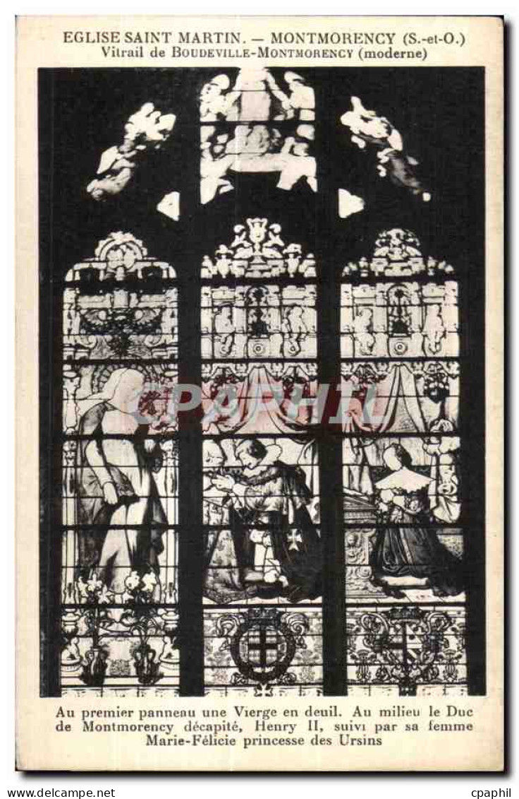 CPA Eglise Saint Martin Montmorency Vitrail Boudeville Montmorency (moderne)