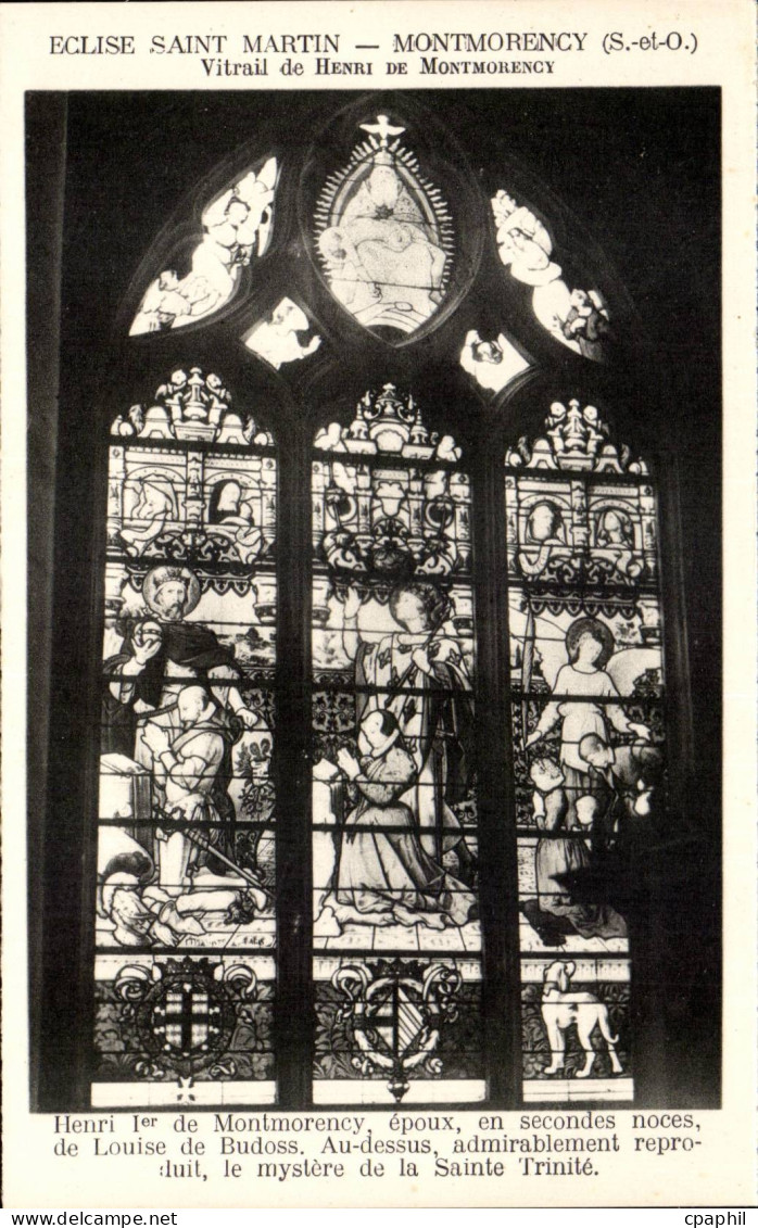 CPA Eglise Saint martin Montmorency Vitrail de Henri de Montmorency