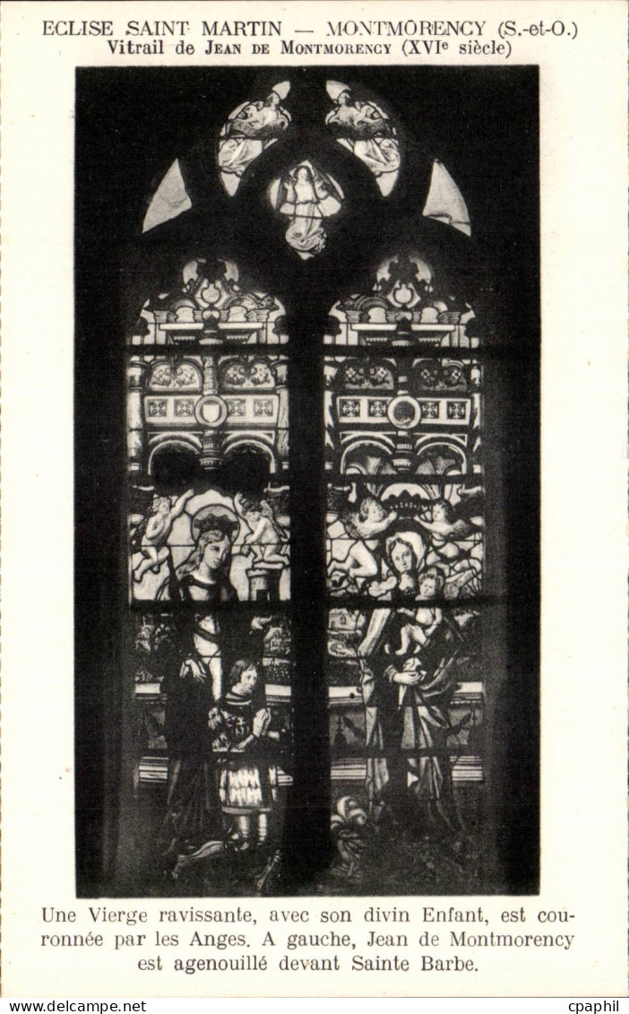 CPA Eglise Saint martin Montmorency Vitrail de Jean de Montmorency