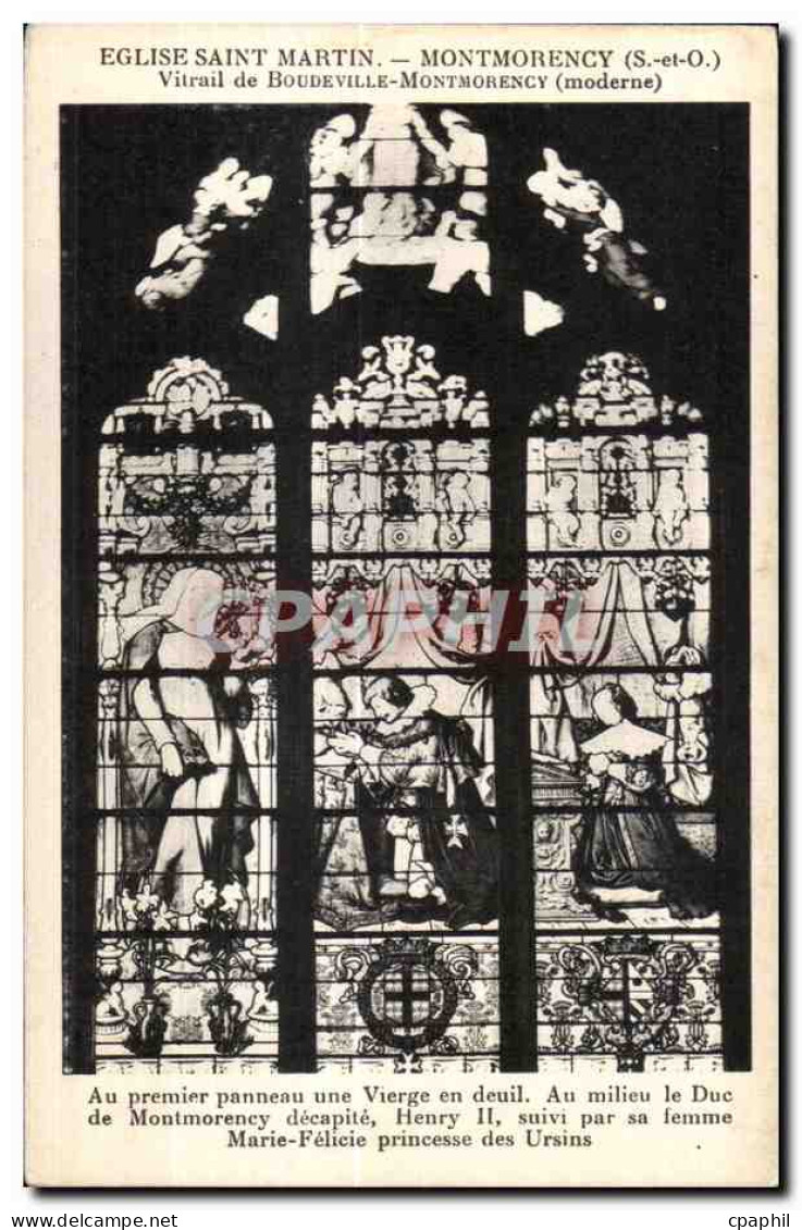 CPA Eglish Saint Martin Montmorency (S et-O) Vitrail de Boudeville Montmorency (moderne)