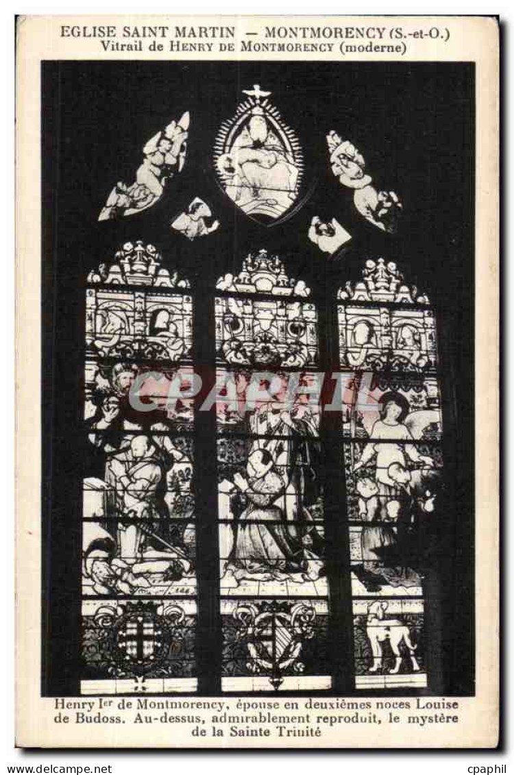 CPA Eglish Saint Martin Montmorency (S et-O) Vitrail de Henry De Montmorency (moderne)