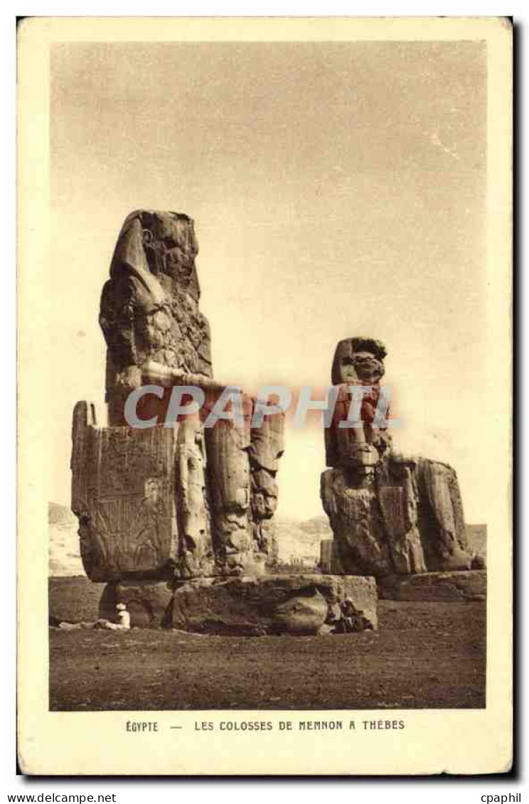 CPA Egypt Egypte Egypte Les colosses de Memnon a Thebes