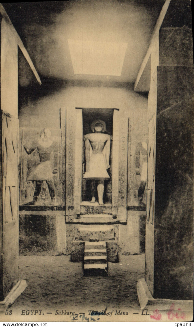 CPA Egypt Egypte Egypte Sakkara Temple de Mena