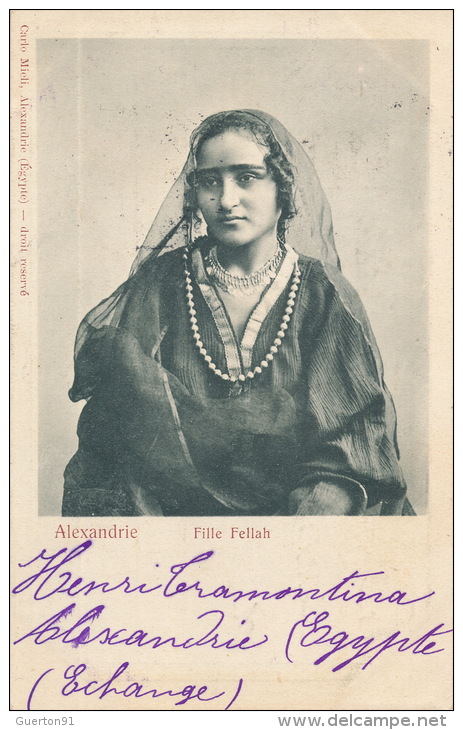 ( CPA EGYPTE )  ALEXANDRIE  /  Fille Fellah  -