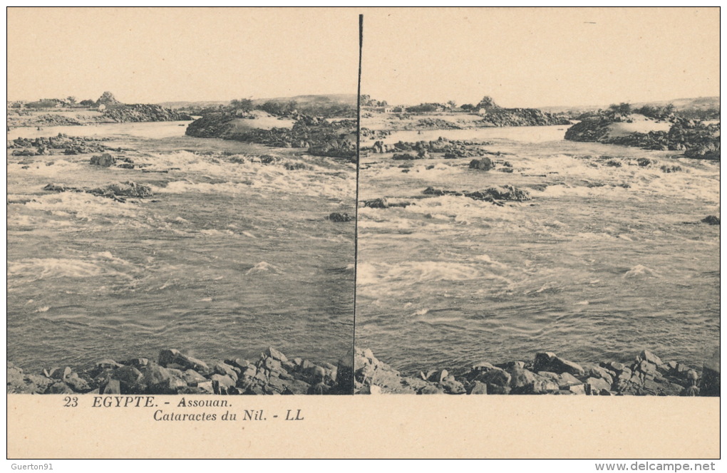 ( CPA EGYPTE )  ASSOUAN  /  Cataractes du Nil  -