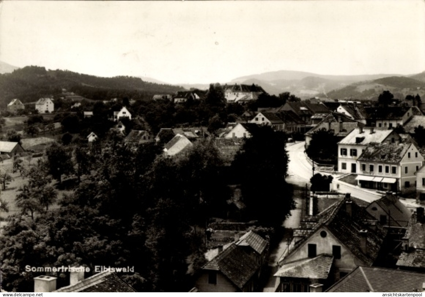 CPA Eibiswald Steiermark, Sommerfrische Landschaft, Häuser, Bäume, Berge