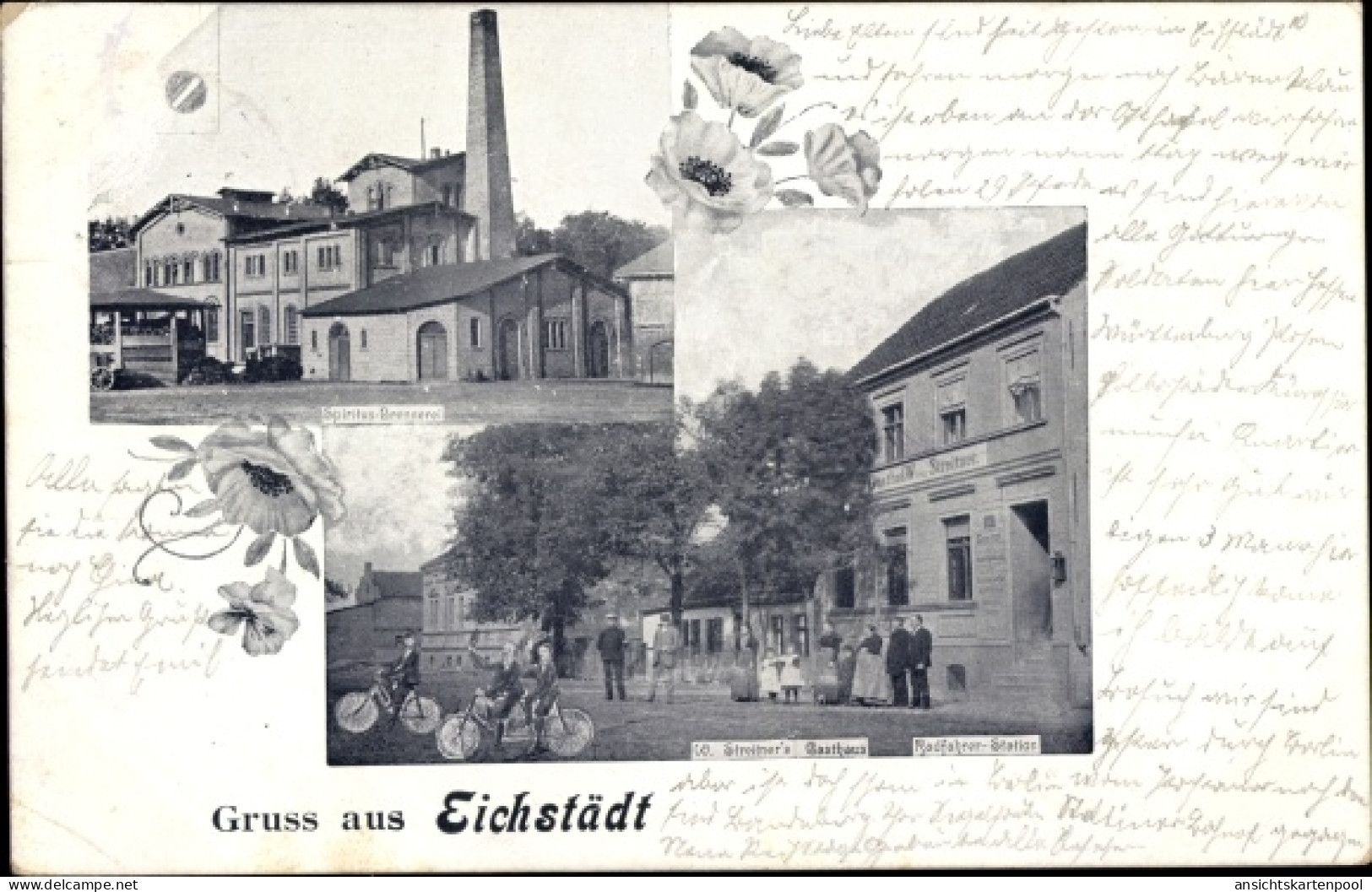 CPA Eichstädt Oberkrämer in Brandenburg, Gasthaus, Brennerei