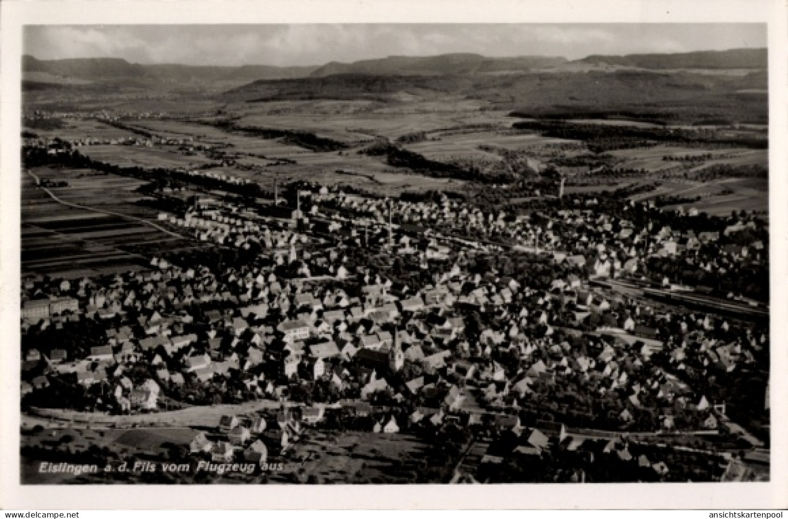 CPA Eislingen an der Fils Württemberg, Fliegeraufnahme
