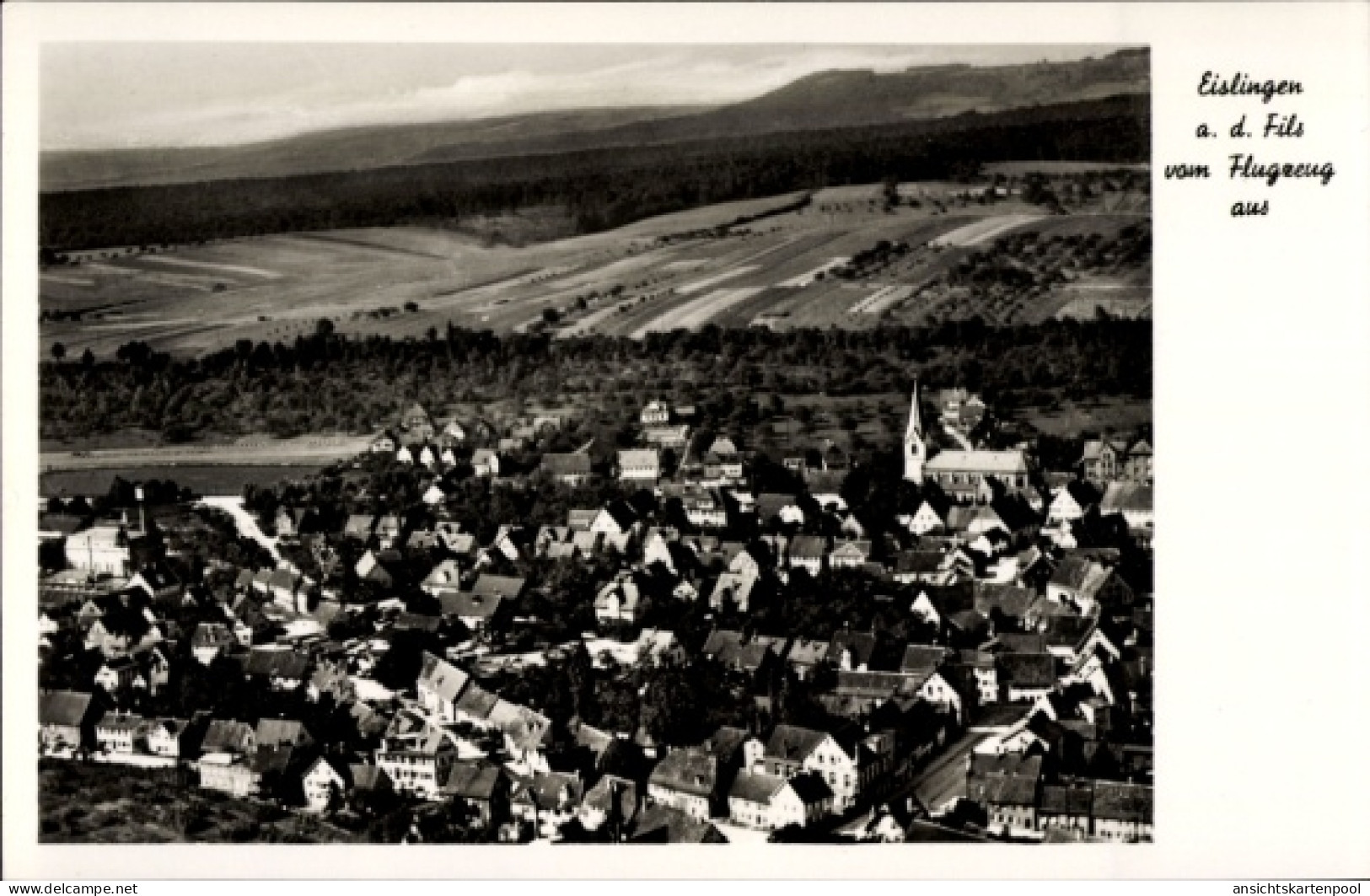 CPA Eislingen an der Fils Württemberg, Luftaufnahme von Eislingen, Stadtansicht, Kirchen, Landscha