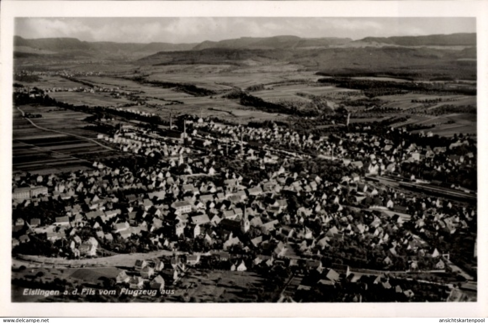 CPA Eislingen an der Fils Württemberg, Luftaufnahme von viele Häuser, Landschaft, keine Persönlic