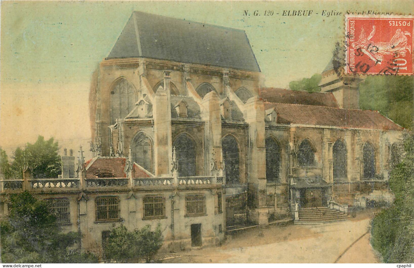 CPA Elbeuf Eglise