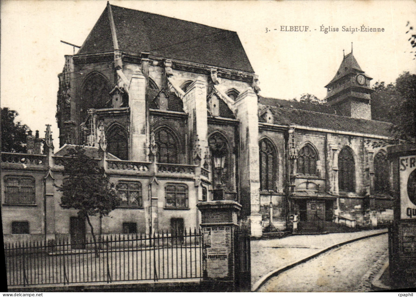 CPA Elbeuf Eglise Saint Etienne