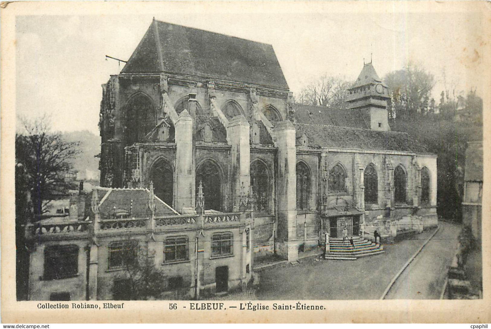 CPA Elbeuf - l'eglise Saint Etienne