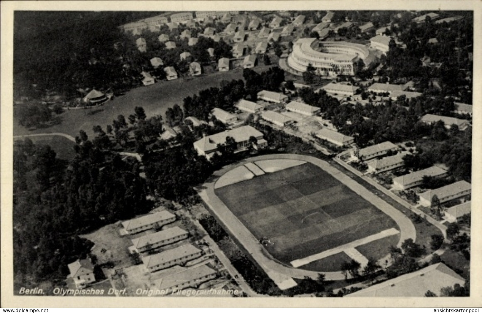 CPA Elstal Wustermark Brandenburg, Olympisches Dorf, Fliegeraufnahme