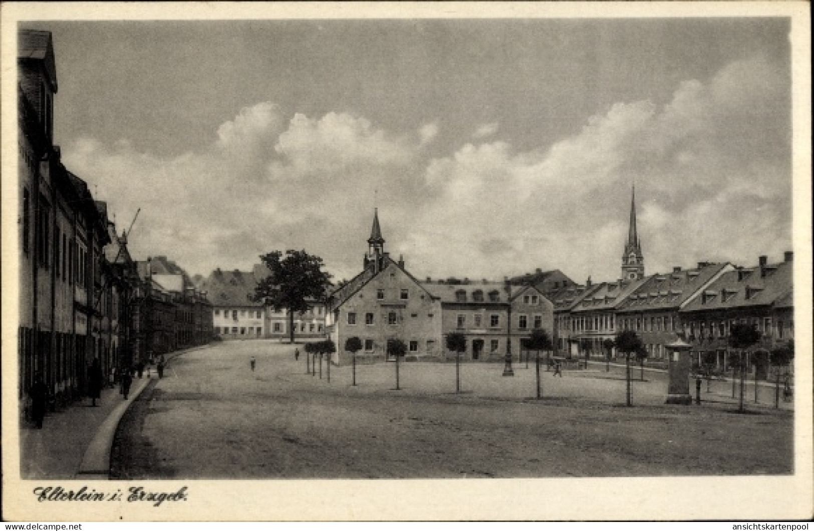 CPA Elterlein im Erzgebirge, Marktplatz