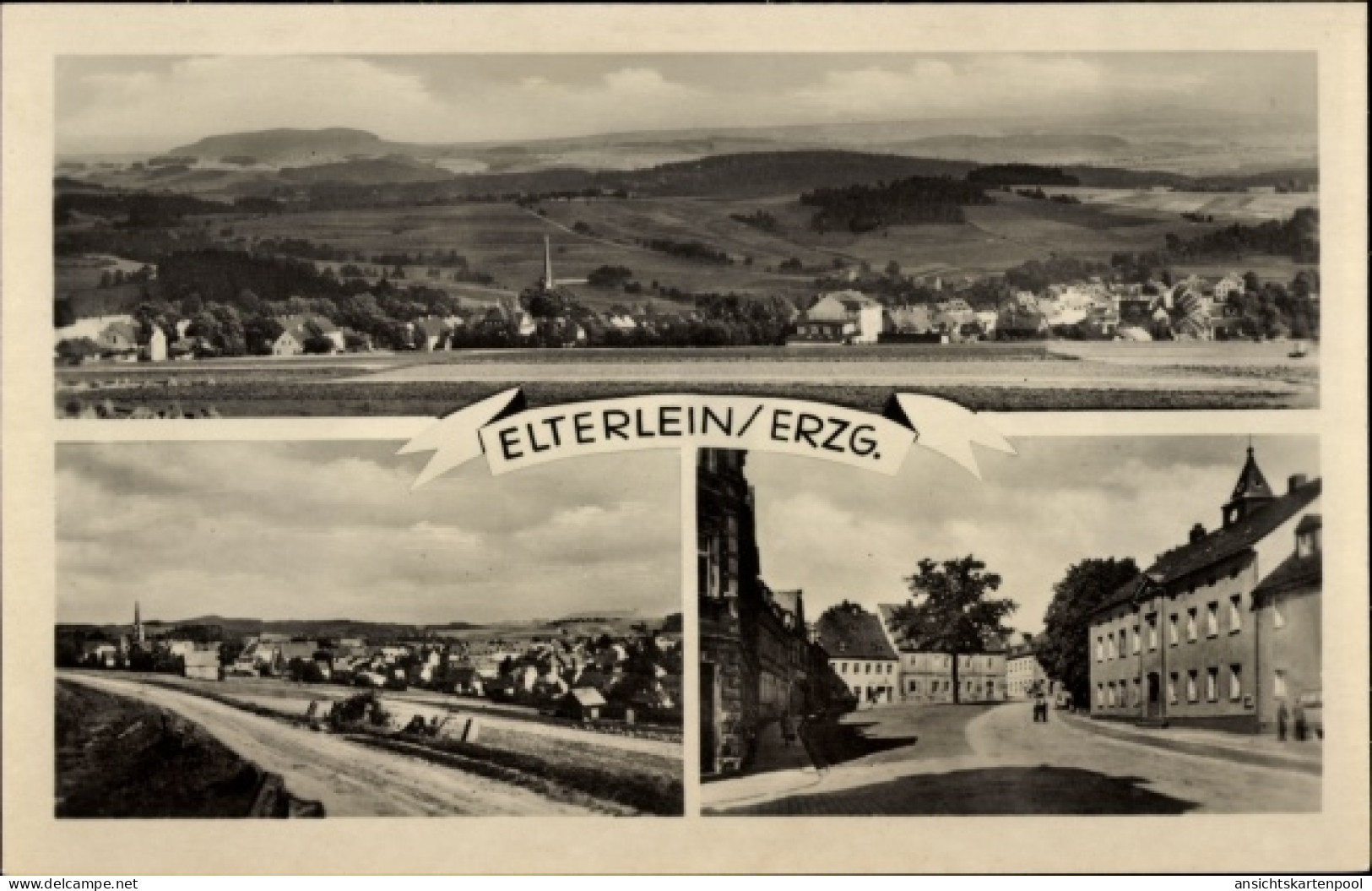 CPA Elterlein im Erzgebirge, Panorama, Teilansichten
