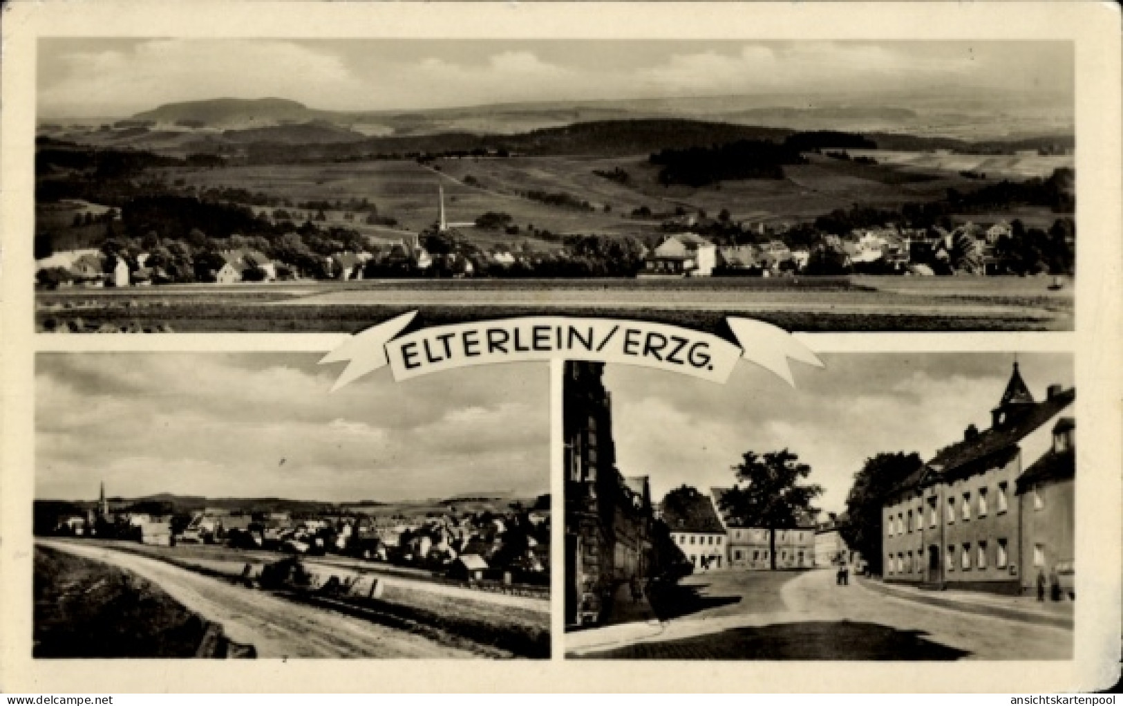 CPA Elterlein im Erzgebirge, Panorama, Teilansichten