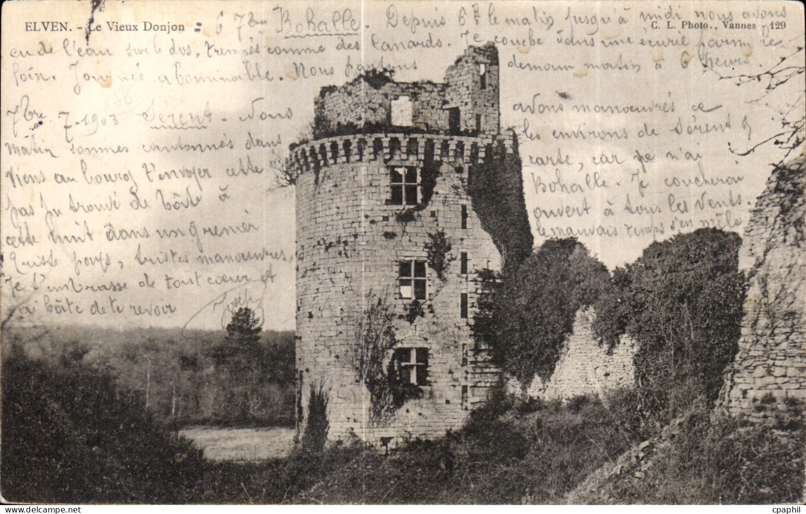 CPA Elven Le Vieux Donjon