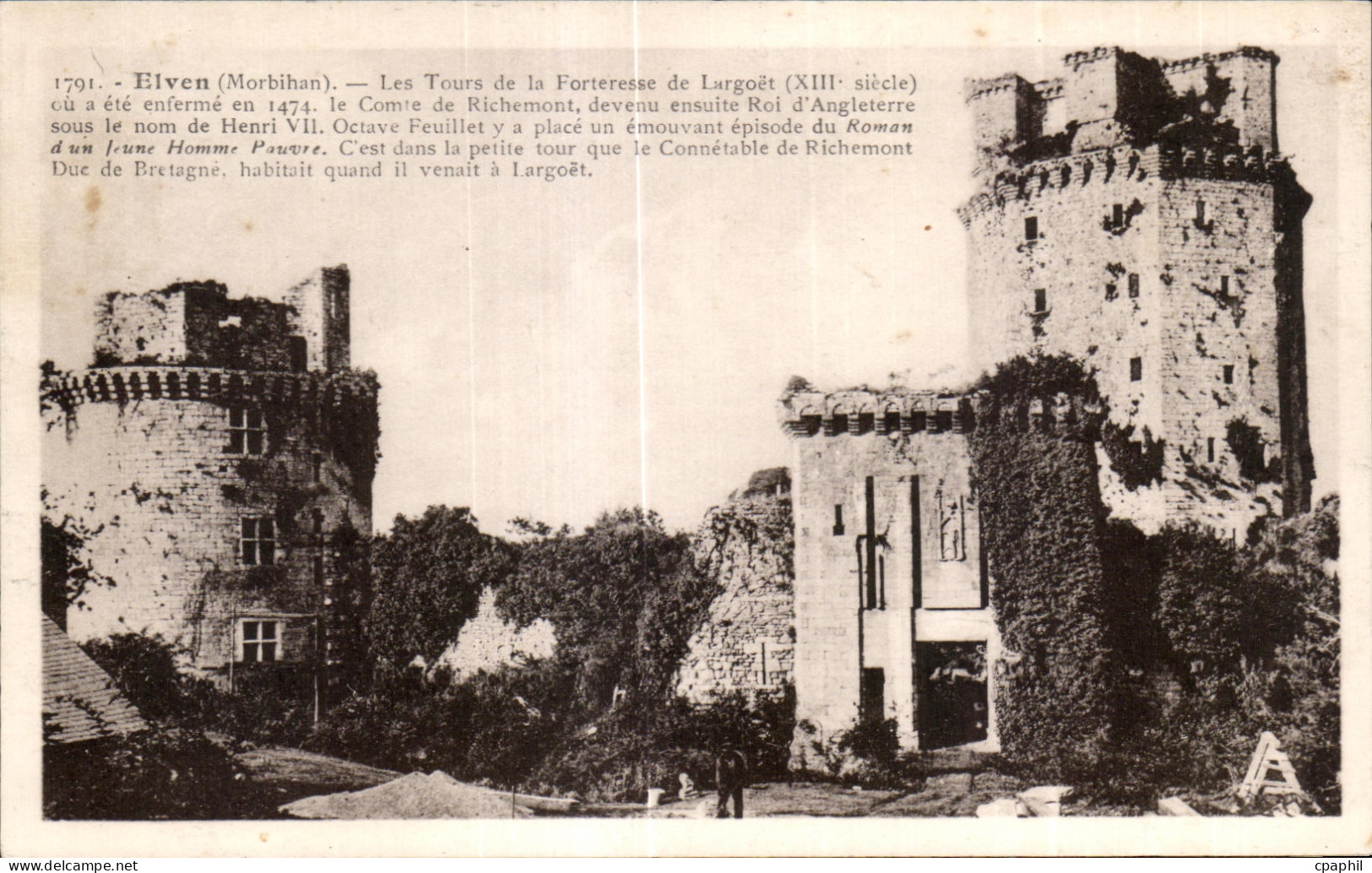 CPA Elven Les Tours de la Forteresse de Largoet