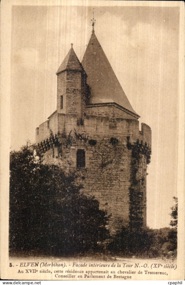 CPA Elven (Morbihan) Facade inter de la Tour