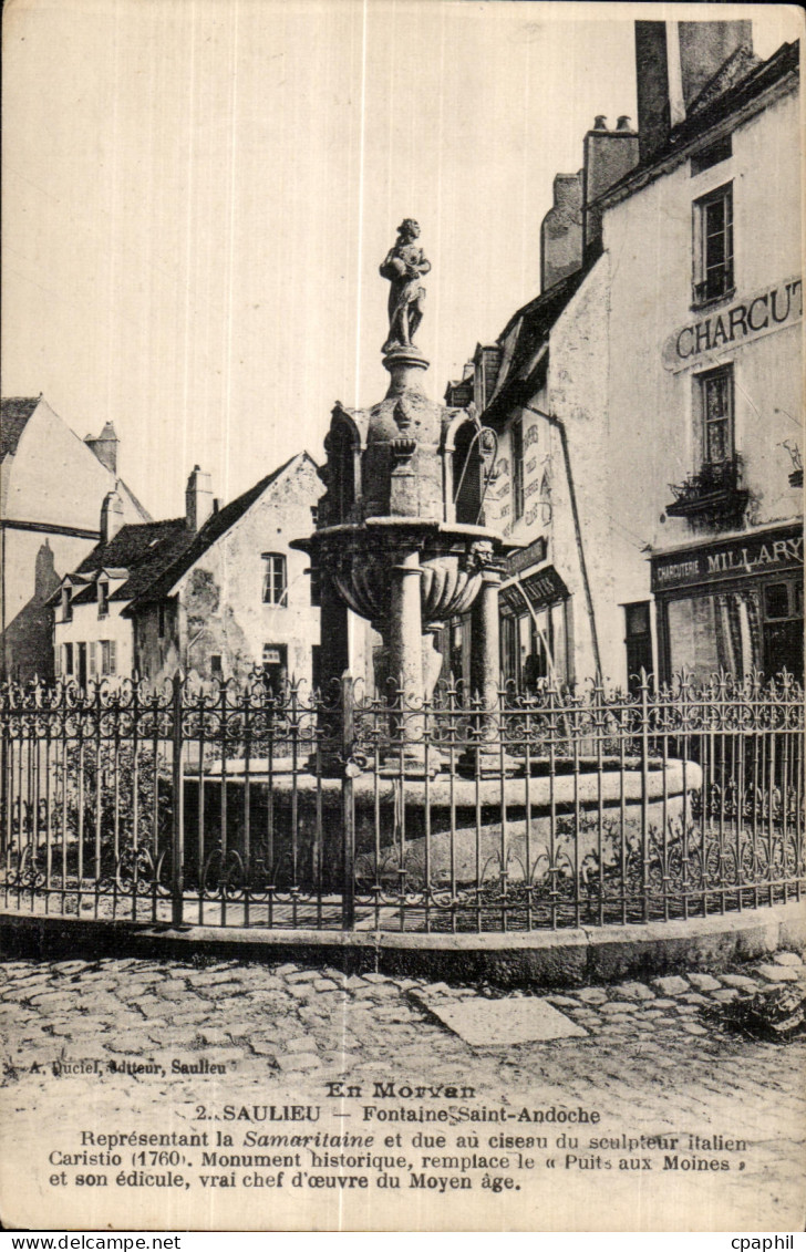 CPA En Morvan Saulieu Fontaine Saint Andoche
