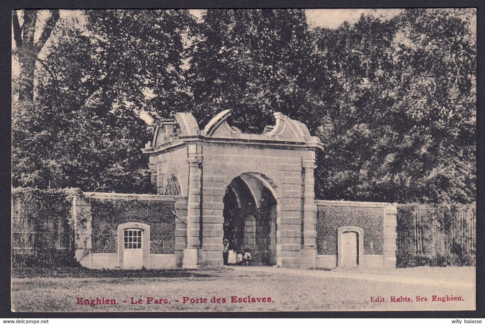 +++ CPA - ENGHIEN - EDINGEN - Le Parc - Porte des Esclaves   //