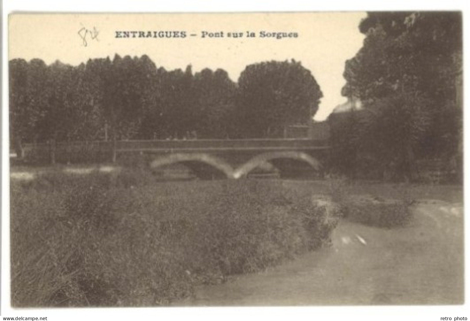 Cpa Entraigues - Pont sur la Sorgue