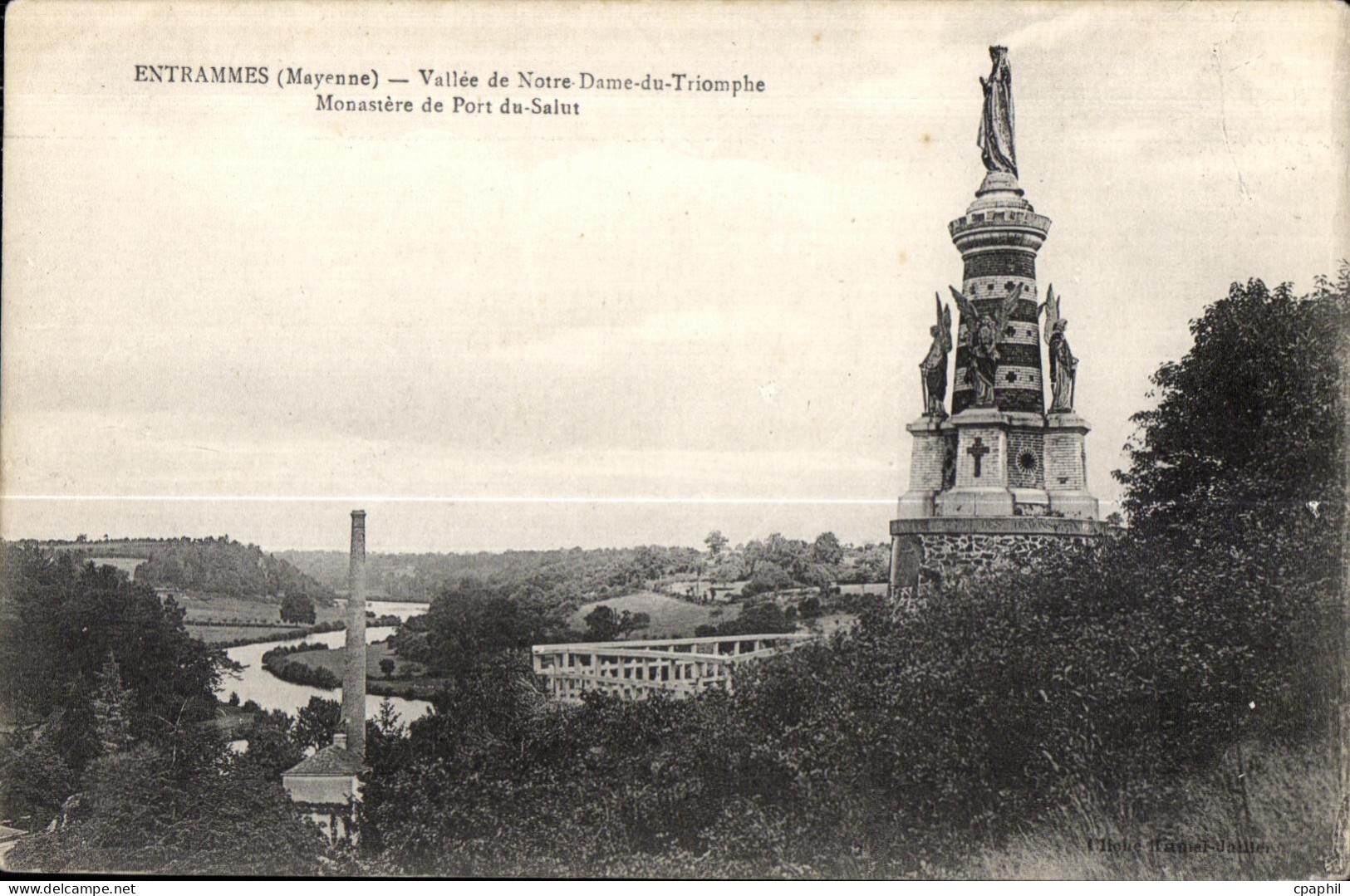 CPA Entrammes mayenne vue d Ensemble cote nord monastere de port du salut