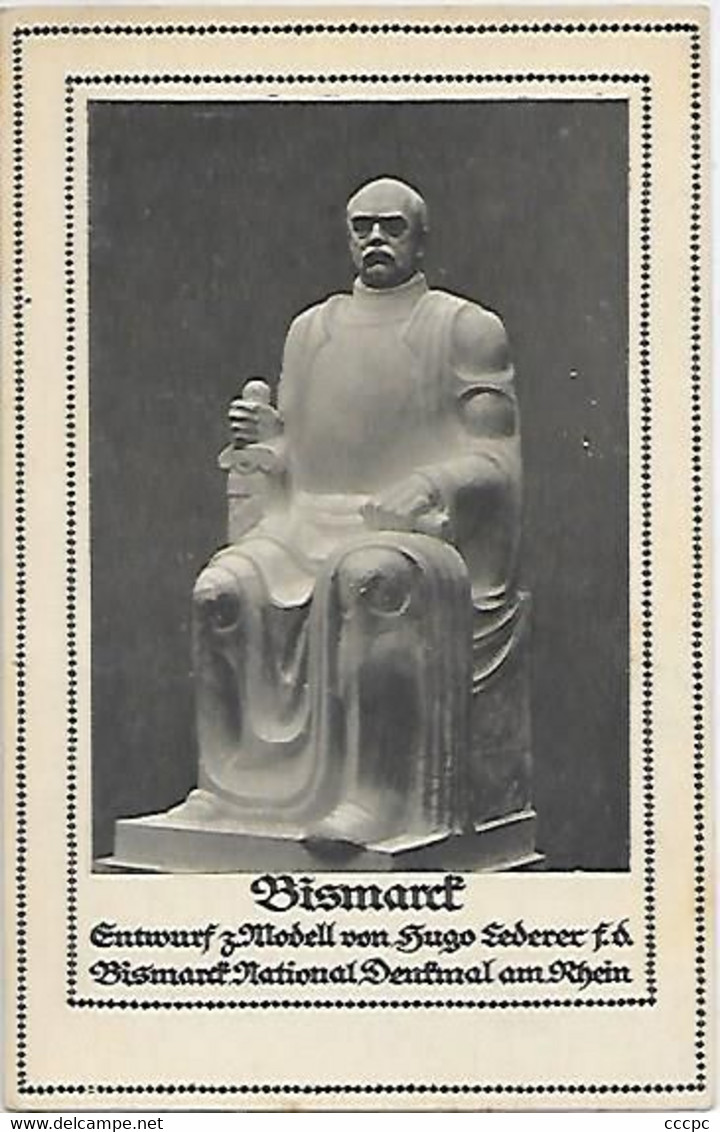 CPA Entwurf Modell von Hugo Lederer - Bismark National Denkmal am Rhein