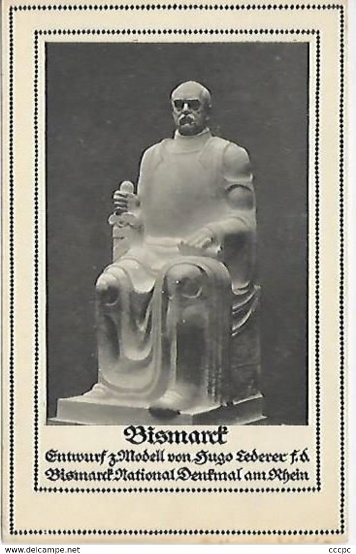 CPA Entwurf Modell von Hugo Lederer - Bismark National Denkmal am Rhein