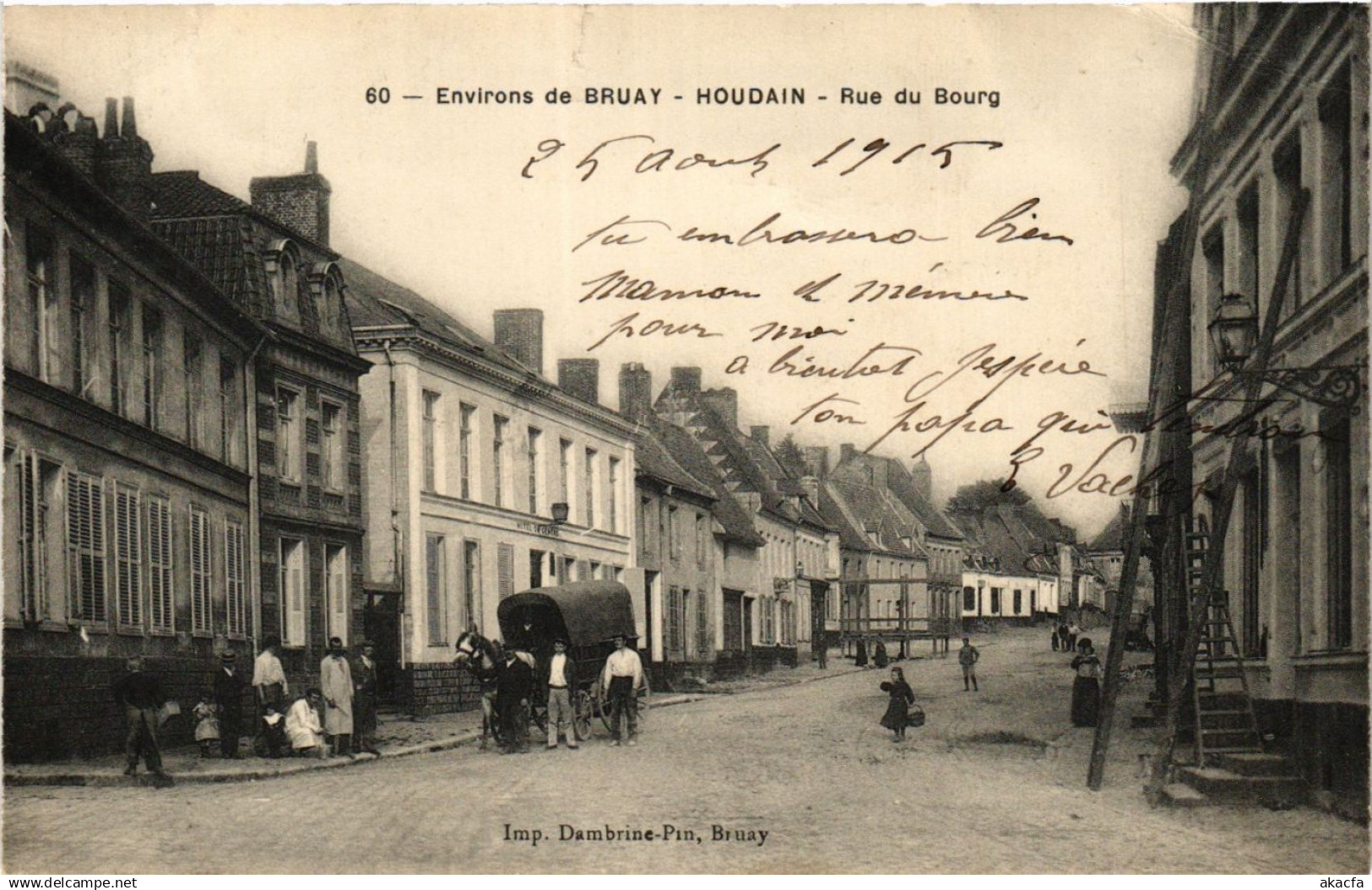 CPA Env. de BROUAY. HOUDAIN Rue du Bourg (405295)