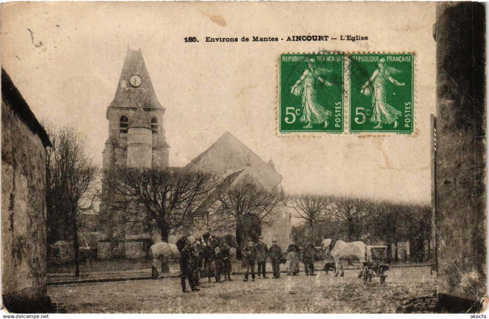 CPA Env. de MANTES - Aincourt - L'Église (359328)