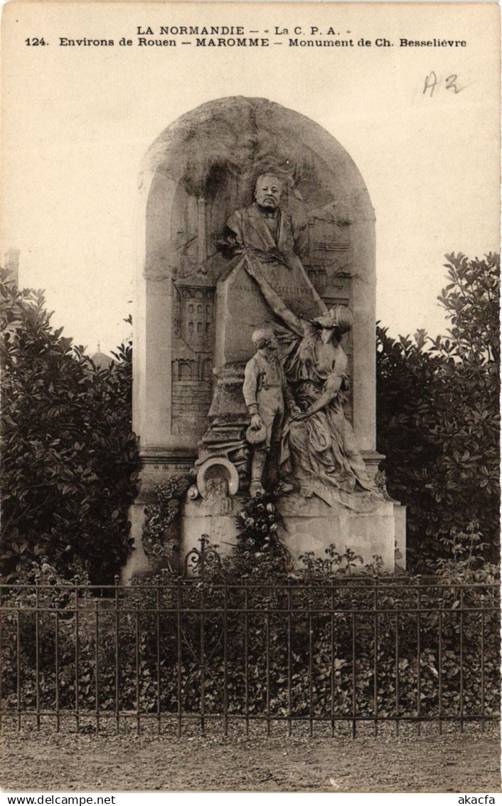 CPA Env. de ROUEN-MAROMME-Monument de Ch.Besselievre (349191)
