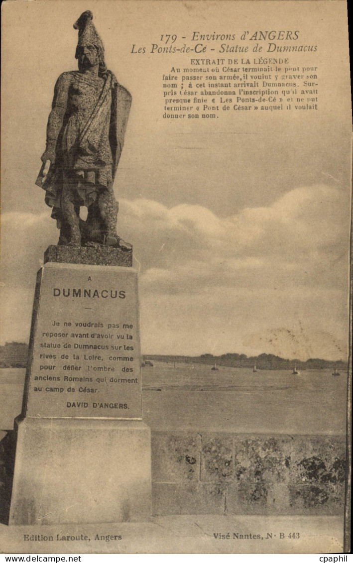CPA Environs d'Angers Les Ponts de Ce Statue de Dumnacus