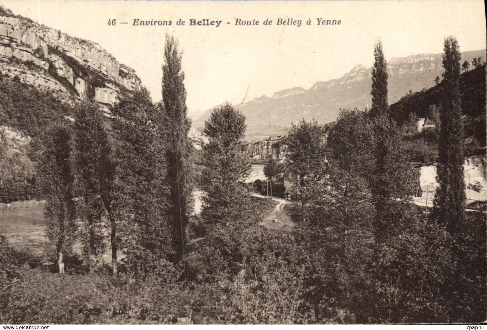 CPA Environs de Belley Route de Belley a Yenne