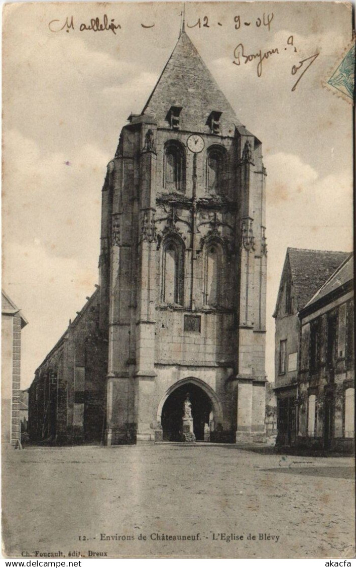 CPA Environs de CHATEAUNEUF - L'église de BLéVY (33400)